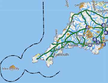 basecamp & map of Cornwall