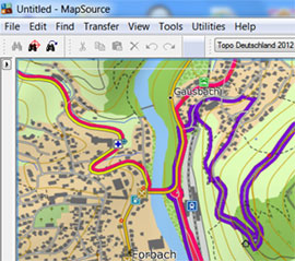 Active Routing on Mapsource