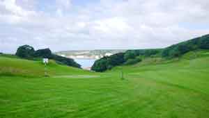 Path crossing Axe Cliff Golf Course