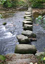 stepping stones nr Dunsford