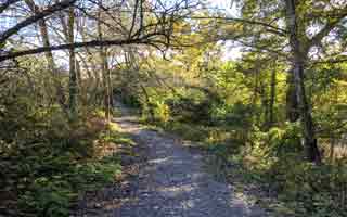 Path skirting old quarry