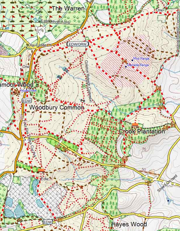Woodbury Common Map