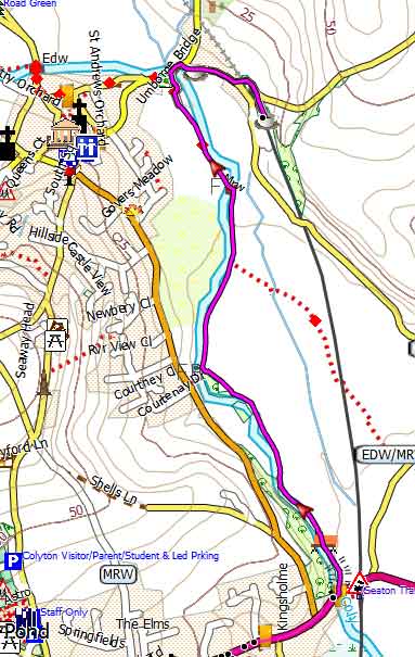 map of Blackborough House walk