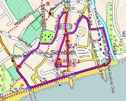 sidmouth tourist map