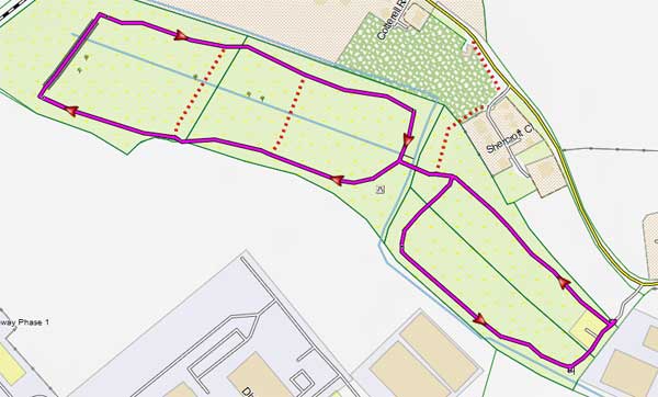Map of Clyst Meadows Circular Walk