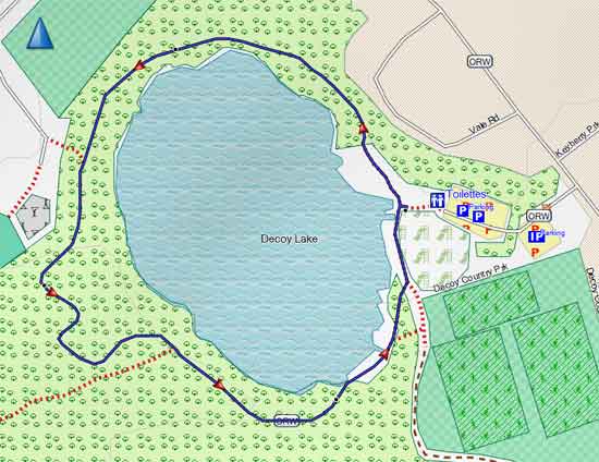 map of Decoy Park Blue Trail