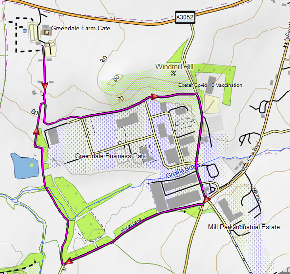 Map of Greendale Farm Circular Walk