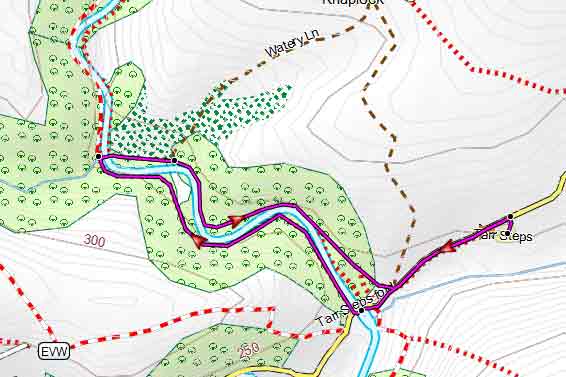 map of Tarr Steps walk 1