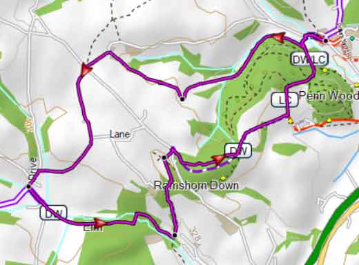 Map of Liverton to Sigford Circular Walk