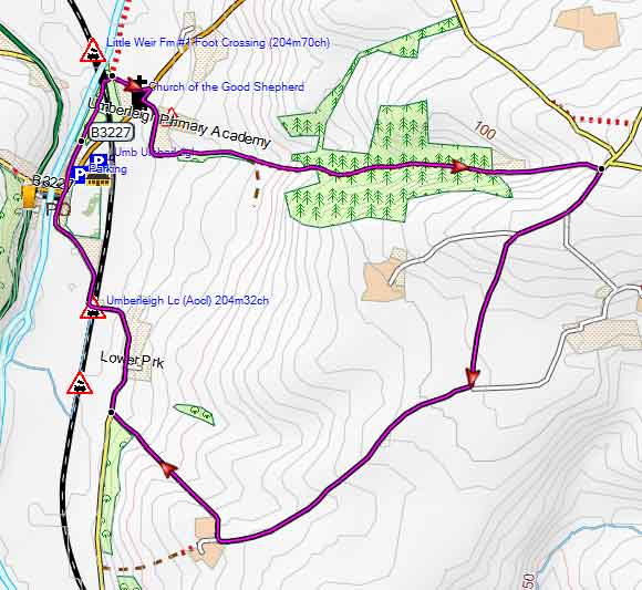 Map of Best Umberleigh Walk