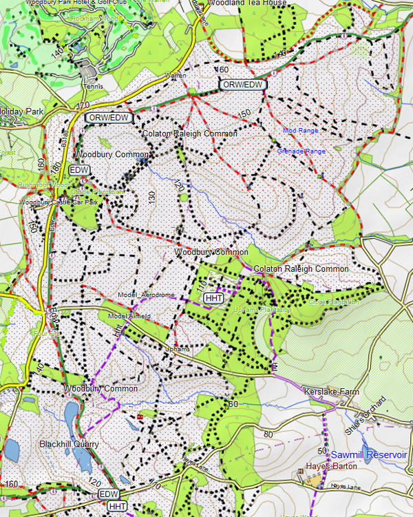 Map of Bystock Nature Reserve
