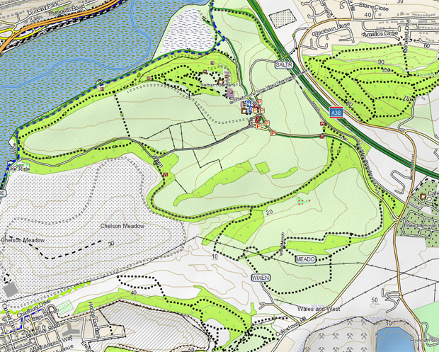 Map of Saltram Park Circular Walk