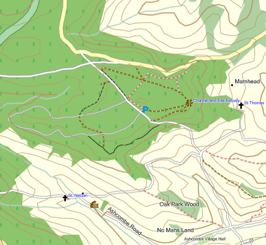 Contours on an OSM map