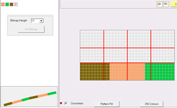 CTRL click 3 lines and edit pattern,colour and height 